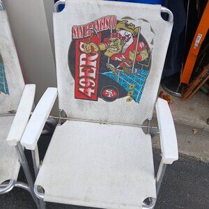 Vintage 1980s San francisco 49ers NFL outdoor folding loinvse